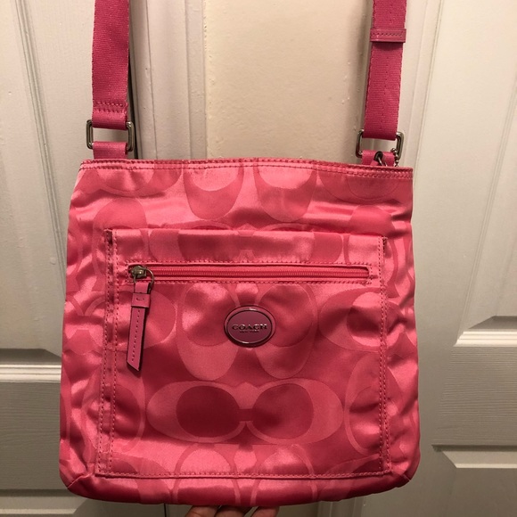Coach Handbags - Pink Coach Nylon Crossbody